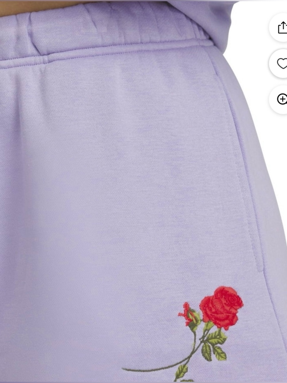 New Mills Millie Bobby Brown Purple Floral Embroidered Shorts XL